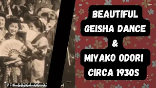 Beautiful Geisha Dance and Miyako Odori Circa 1930s