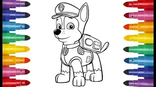 PAW Patrol Chase  coloring Щенячий патруль Гонщик раскраска