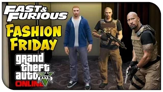 GTA 5 Online FASHION FRIDAY! Fast and Furious Edition! (Paul Walker, Luke Hobbs & More)
