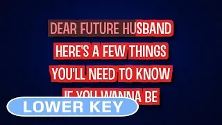 Meghan Trainor - Dear Future Husband | Karaoke Lower Key