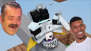 Voice Chat is FUNNY with friends (Roblox Bedwars)