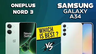 Oneplus Nord 3 VS Samsung Galaxy A34 - Full Comparison ⚡Which one is Best