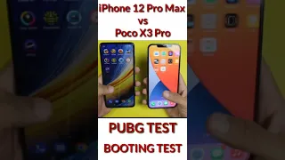 Poco X3 Pro VS iPHONE 12 PRO MAX (PUBG TEST & BOOTING TEST) #INDIAKABATTLEGROUND #Shorts #Pubg
