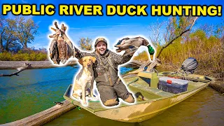 PUBLIC LAND RIVER Duck Hunting on OPENING DAY!!! (Catch Clean Cook)