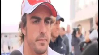 Alonso interview ambushed by Vettel (with audio)