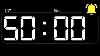 ⏰ TIMER 50 Minutes ((BEEP)) 🔔 - Countdown with Alarm