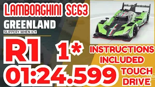 Asphalt 9 - LAMBORGHINI SC63 Grand Prix Round 1 | 1⭐ Touchdrive Instructions | Slippery When Icy