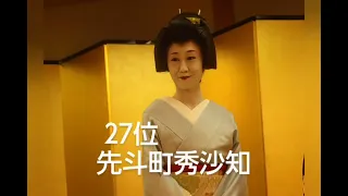 京都五花街芸舞妓人気ランキング