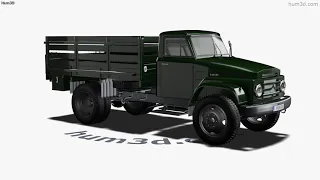 Sungri 61NA Flatbed Truck 1979 3D model by Hum3D.com