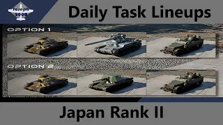 War Thunder: War Thunder: Tank RB Lineup Suggestions for Daily Tasks. Japan Rank II