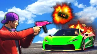 SHOOTING A STICKY BOMB MID-AIR! (GTA 5 Funny Moments)