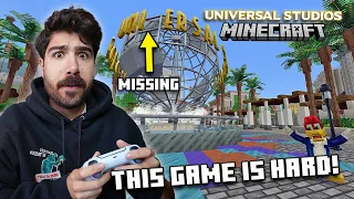 More UNIVERSAL STUDIOS MINECRAFT! Playing Minigames And Riding Studio Tour