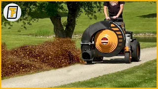 It BLOWS LEAVES like a WINDSTORM! - Incredible Lawn Sweeper, Leaf Blower and Leaf Vacuum Machines