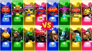 Lighting MCQUEEN All Videos Megamix - McQueen Mater Car🆚McQueen Big Wheel Car🎶 Who is Best?