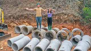 BUILDING A MASSIVE RAINWATER HARVESTING SYSTEM on our Off-Grid Homestead