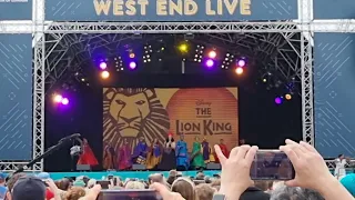 The lion king at West End Live 2023