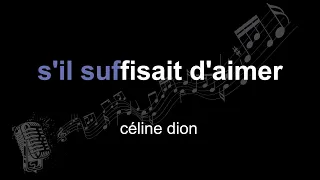 céline dion | s'il suffisait d'aimer | lyrics | paroles | letra |