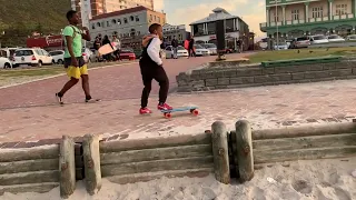 Skating at Muizenberg Beach