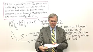 Time Derivatives in Inertial and Rotating Frames (9.3)