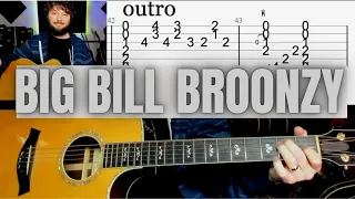 Key to the Highway Big Bill Broonzy Guitar Lesson with Tabs on Screen