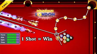 London 9 Ball 😍 1 Shot = Win Conqueror Cue Level Max 8 ball pool