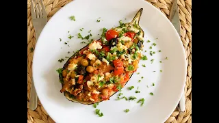 How to Cook Stuffed Aubergine // Vegetarian Recipe // Best Meatless Stuffed Aubergine Recipe