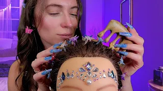 ASMR - Sleepy Scalp Massage (Hair Brushing, Scratching, Treatment)