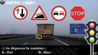 Nouveau examen code de la route 2024 ✅ france 😘 Test Examen théorique permis de conduire 1