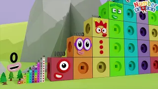Numberblocks Mathlink Step Squad ZERO to 10 vs 1000 to 30,000 HUGE Standing Tall Numbers Pattern