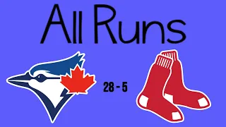 All 28 Runs Scored By The Blue Jays In Their EPIC Win Over The Red Sox (Blue Jays Highlights)