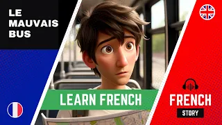 LEARN FRENCH story for beginners with SUBTITLES and ILLUSTRATIONS (level A1)