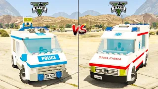 GTA 5 Lego Police Van VS Lego Ambulance Van - Which is Best ? @Twin Gaming @GG808  @Umbo Cars