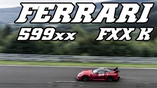 Ferrari FXX-K, 599xx and FXX - pure & raw sounds echoing around Spa-Francorchamps