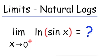 Limits of Natural Logarithmic Functions - Calculus