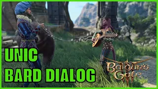 Baldur's Gate 3 - Talking to Volo in Druids Grove - Unic Bard Dialog