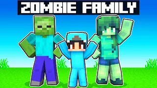 Adopted By A ZOMBIE FAMILY In Minecraft!