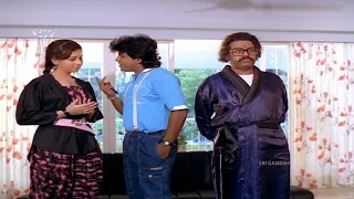 Shivarajkumar Comes to teach Music To Sudharani | Lokesh | Comedy Scene | Aasegobba Meesegobba