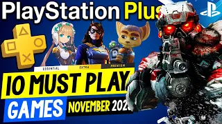 10 MUST PLAY PS PLUS Games to Play in NOVEMBER 2023! (PlayStation Plus Extra PS4/PS5 Games 2023)