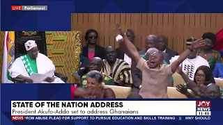 State of The Nation Address:NDC Mp's chanting the triumphant return of the ex-president John Mahama