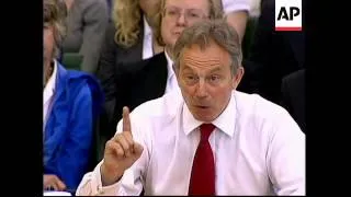 UK Prime Minister Tony Blair defends his policies on Iraq