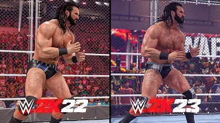 WWE 2K23 vs WWE 2K22 Graphic Comparison!