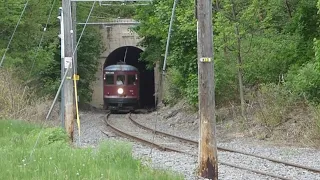 Trolley at tunnel in Scranton  - May 11, 2024 #trolley #tunnel