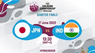 Japan v India | Full Basketball Game | FIBA U16 Asian Championship 2022