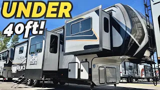 NEW front living fifth wheel under 40ft! 2024 Keystone Alpine Avalanche Edition 346FL