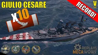 SUPER RECORD!! Giulio Cesare 10 Kills & 116k Damage | World of Warships Gameplay