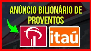 BBDC4 - BRADESCO BILHÕES + ITUB4 - ITAÚ NOVO ANÚNCIO. #dividendos #bbdc3 #itub3 #investir #bbdc4