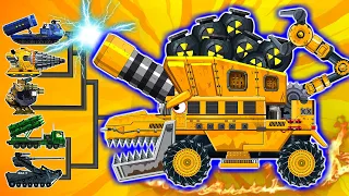 VEHICLE BATTLE : Dump Truck Vs Multiple Launch Rocket System | Arena Tank Cartoon