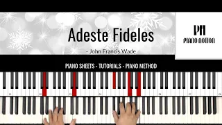 Adeste Fideles - O Come, All Ye Faithful (Easy Christmas Sheet Music - Piano Solo - Cover - Tutorial