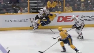 Gotta See It: Keith blasts Arvidsson's helmet off with clean hit