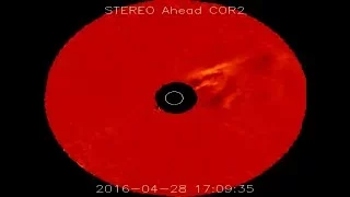 Erupcion de filamento y CME visto desde STEREO A